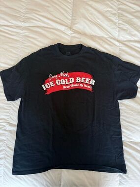Luke Combs Beer Never Broke My Heart Tour Tee Shirt Growin Up and Gettin Old XL
